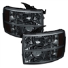 2007 - 2014 Chevy Silverado 3500HD Crystal Headlights - Smoke