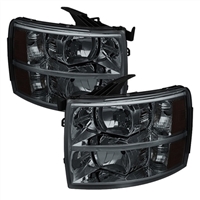 2007 - 2014 Chevy Silverado 3500HD Crystal Headlights - Smoke