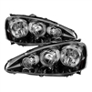 2005 - 2006 Acura RSX OEM Style Headlights - Black