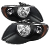 2005 - 2007 Chrysler Town & Country (Long Wheel Base Model) Crystal Headlights - Black