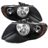 2005 - 2007 Chrysler Town & Country (Long Wheel Base Model) Crystal Headlights - Black