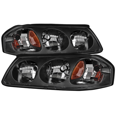 2000 - 2005 Chevy Impala OEM Style Headlights - Black