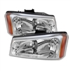 2003 - 2007 Chevy Silverado Crystal Headlights - Chrome
