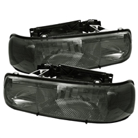 1999 - 2002 Chevy Silverado Crystal Headlights - Smoke