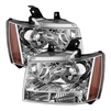 2007 - 2014 Chevy Tahoe Crystal Headlights - Chrome