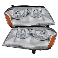 2008 - 2014 Dodge Avenger Crystal Headlights - Chrome