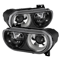 2008 - 2014 Dodge Challenger Projector Headlights - Black