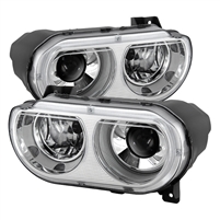 2008 - 2014 Dodge Challenger Projector Headlights - Chrome