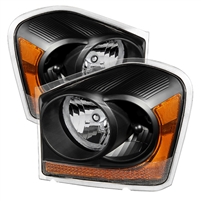 2004 - 2006 Dodge Durango OEM Style Headlights - Black