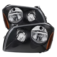 2005 - 2007 Dodge Magnum Crystal Headlights - Black