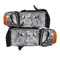 1999 - 2001 Dodge Ram 1500 (Sport Model) OEM Style Headlights - Chrome