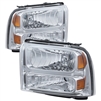2005 - 2007 Ford Super Duty Crystal Headlights - Chrome