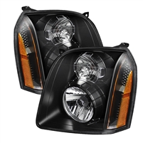 2007 - 2014 GMC Yukon Denali Crystal Headlights - Black