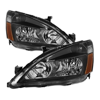 2003 - 2007 Honda Accord Crystal Headlights - Black