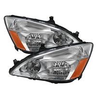 2003 - 2007 Honda Accord Crystal Headlights - Chrome