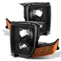 2006 - 2010 Jeep Commander Crystal Headlights - Black