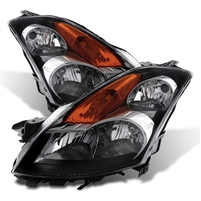 2007 - 2009 Nissan Altima 4Dr Crystal Headlights - Black