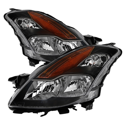 2008 - 2009 Nissan Altima 2Dr OEM Style Headlights - Black