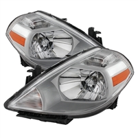 2007 - 2012 Nissan Versa Crystal Headlights - Chrome