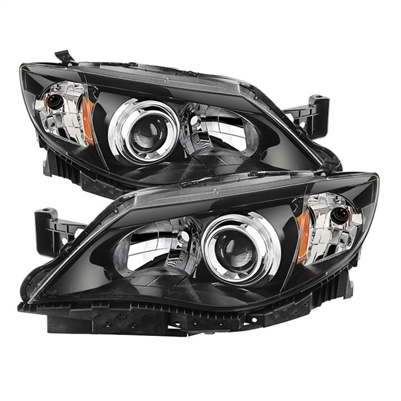 2008 - 2010 Subaru WRX Crystal Headlights - Black