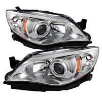 2008 - 2010 Subaru WRX Crystal Headlights - Chrome