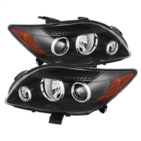 2008 - 2010 Scion tC Crystal Headlights - Black