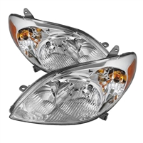 2003 - 2008 Toyota Matrix Crystal Headlights - Chrome