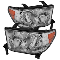 2008 - 2013 Toyota Sequoia OEM Style Headlights - Chrome