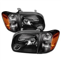 2005 - 2006 Toyota Tundra Double Cab OEM Style Headlights + Corner Lights - Black