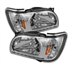 2001 - 2004 Toyota Tacoma 1PC Crystal DRL Headlights W/ Chrome Trim - Chrome