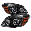 2005 - 2010 Chevy Cobalt Projector LED Halo Headlights - Black