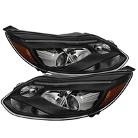 2012 - 2014 Ford Focus Projector Headlights - Black