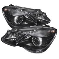 2010 - 2013 Mercedes E-Class 4Dr (AFS HID Model) Projector Headlights - Black