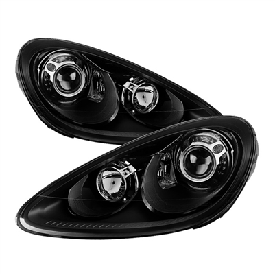 2011 - 2014 Porsche Cayenne Projector LED Halo Headlights - Black
