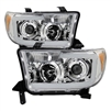 2007 - 2013 Toyota Tundra Projector LED Light Bar Headlights - Chrome