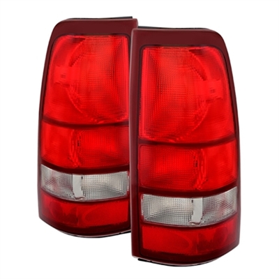 2000 - 2002 Chevy Silverado HD OEM Style Tail Lights - Red/Clear