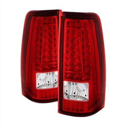 2000 - 2002 Chevy Silverado HD V2 LED Tail Lights - Red/Clear