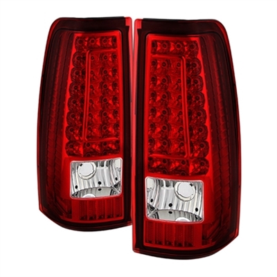 2003 - 2007 Chevy Silverado HD LED Tail Lights - Red/Clear