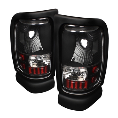 1994 - 2002 Dodge Ram 2500 Euro Style Tail Lights - Black