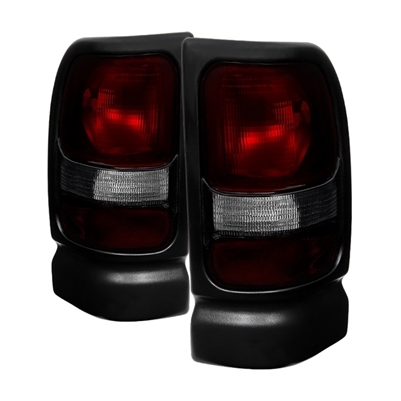 1994 - 2002 Dodge Ram 3500 OEM Style Tail Lights - Red/Smoke