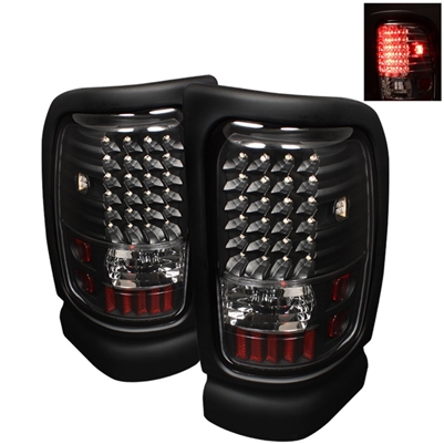 1994 - 2002 Dodge Ram 3500 LED Tail Lights - Black