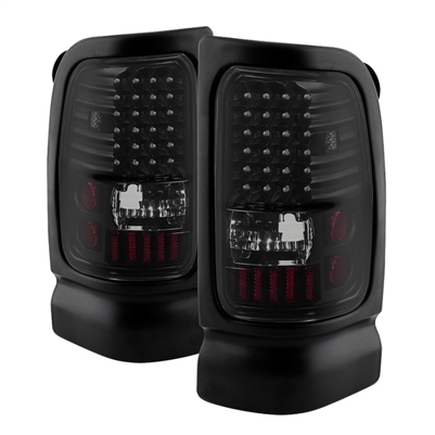 1994 - 2002 Dodge Ram 3500 LED Tail Lights - Black/Smoke
