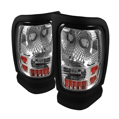 1994 - 2002 Dodge Ram 3500 Euro Style Tail Lights - Chrome