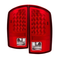 2007 - 2009 Dodge Ram 3500 LED Tail Lights - Red/Clear