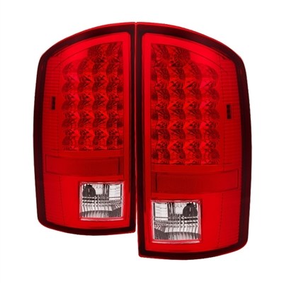 2007 - 2009 Dodge Ram 3500 LED Tail Lights - Red/Clear