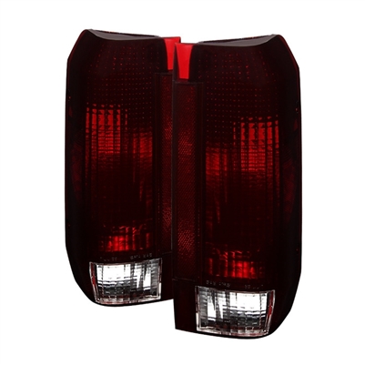 1992 - 1996 Ford F-450 OEM Style Tail Lights - Red/Smoke