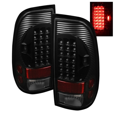 1999 - 2004 Ford F-350 LED Tail Lights - Black