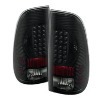 1999 - 2004 Ford F-450 LED Tail Lights - Black/Smoke