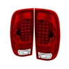 2005 - 2007 Ford F-450 LED Tail Lights - Red/Clear