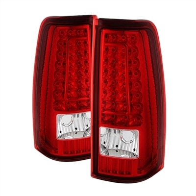 2001 - 2003 Chevy Silverado 3500 LED Tail Lights - Red/Clear